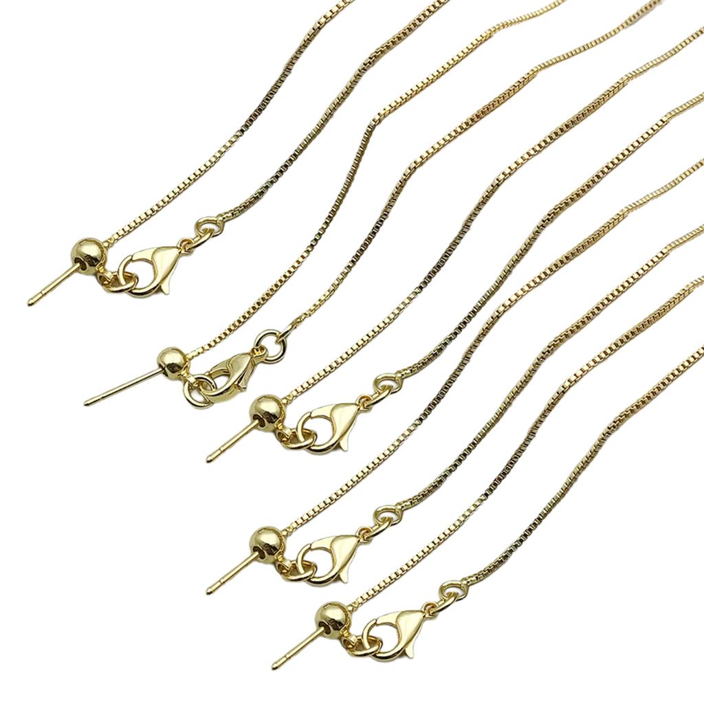 5pcs Fashion Statement Adjustable Gold O Chain Necklace for Women Comfortable Beading Accessory Jewelry Making Chain
