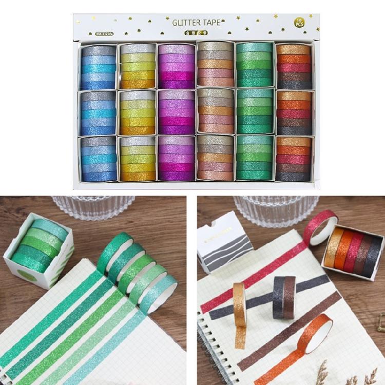 18 Box Glittering Decorative Tape Hand Account Tape Creative Washis Tape Paper Tape Journal Supplies