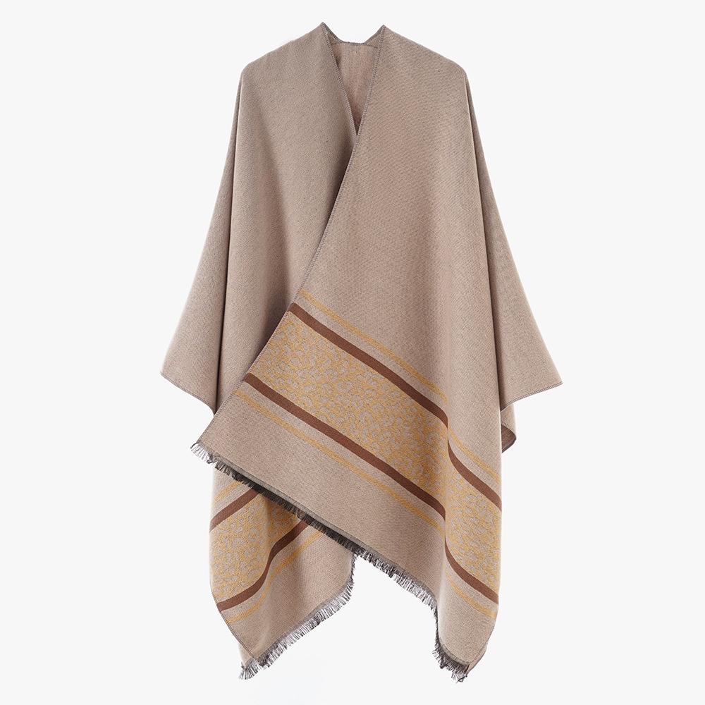 Autumn Winter Women Scarf Lady Layers Poncho Elegant Leopard Wrap Shawl Scarve Capa Para Mujer Pashmina Cloak Imitation Cashmere