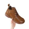 Damenstiefel aus Rindsleder für Herbst und Winter 2026 Damen flache Sohle weiches Leder kurze Stiefel bequeme Stiefel neuer Stil