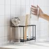 Non-Slip Toothbrush Holder Carbon Steel Electric Toothbrush Stand Toothpaste Shelf  Bathroom