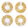 Goldener Schmuck Stern und Mond Nietendesign Wasseraufkleber Nagelsticker Nagelkunst Dekoration Hohle Legierung Nageldekoration