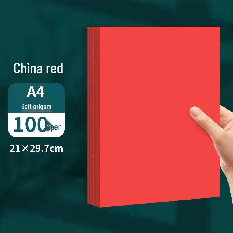 A4 Chinese Red Origami Handmade Paper for Window Decoration