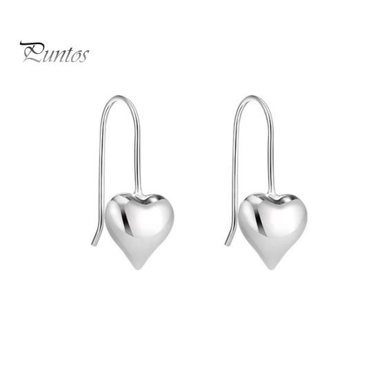 

1 пара женских сережек-капель в форме сердца, роскошный стиль, полированные однотонные, легкие, знаменитые висячие серьги для выпускного вечера, банкета Love Heart