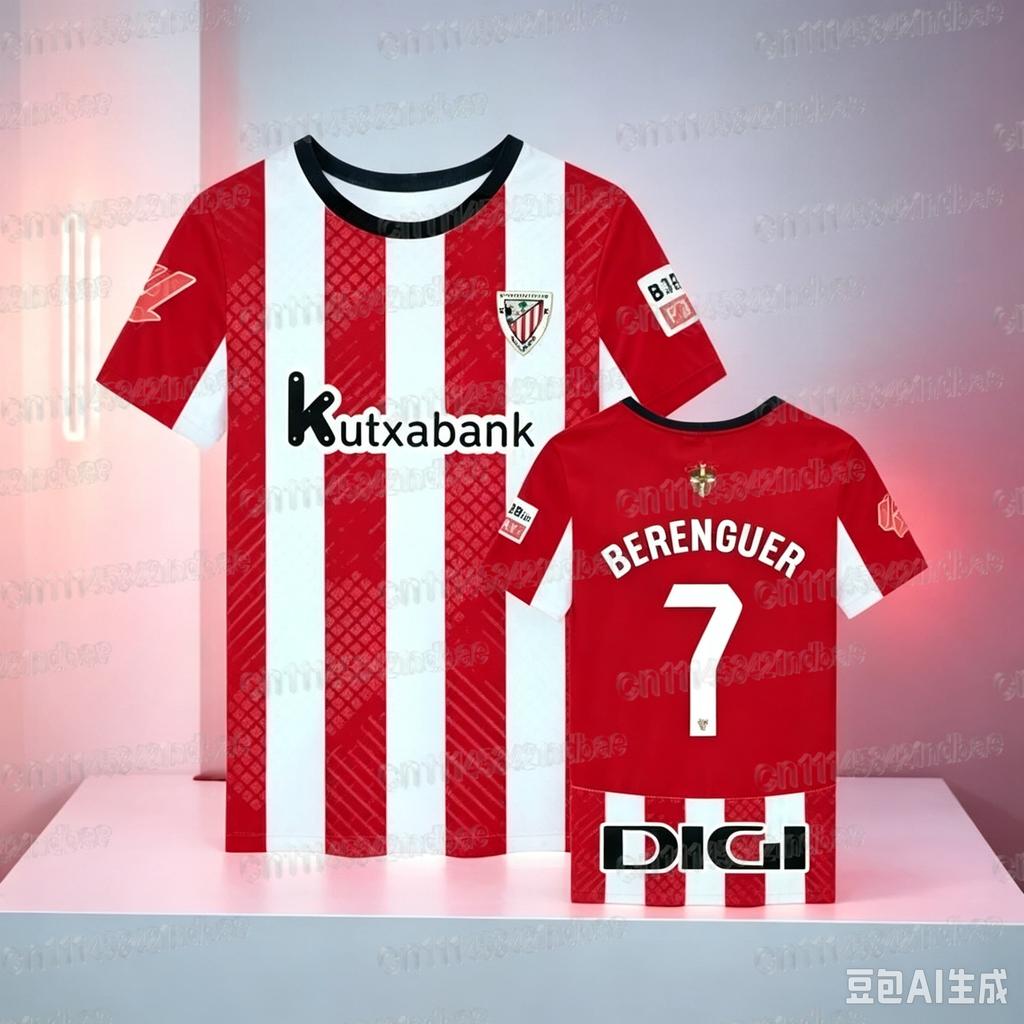 Spanish Style BILBAO Athletic Football 3D Printed Daily Football T-shirt Breathable Fashion Short FamilyMatching