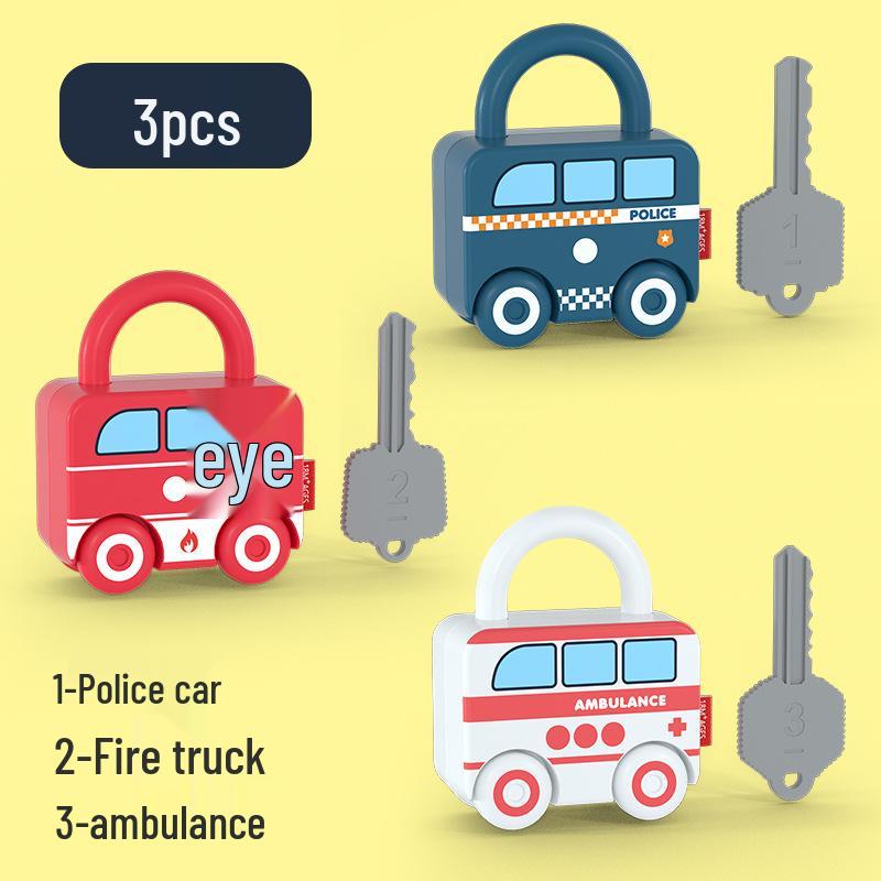 Sliding Toy Car - Educational Padlock Vehicle for Kids