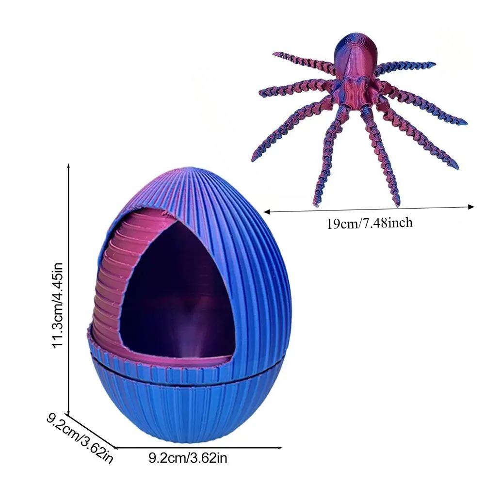 1 ks Nová 3D tištěná vícekloubová pohyblivá chobotnice Hračky Dětská dekompresní hračka Klíčenka Příslušenství Dekorace Hračky pro kluky Dárek k narozeninám