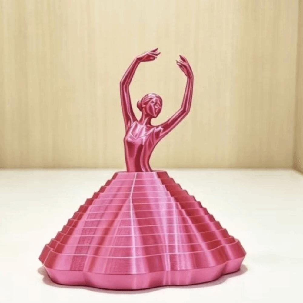 Models Spinning Girl Statue Handicrafts Rotating Ballet Ornaments  Women Gift розовый