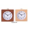 Simple Beech Wood Clock Night Light Timer Reminder Square Wooden Alarm Clock Home Decor for Classroom Office Library