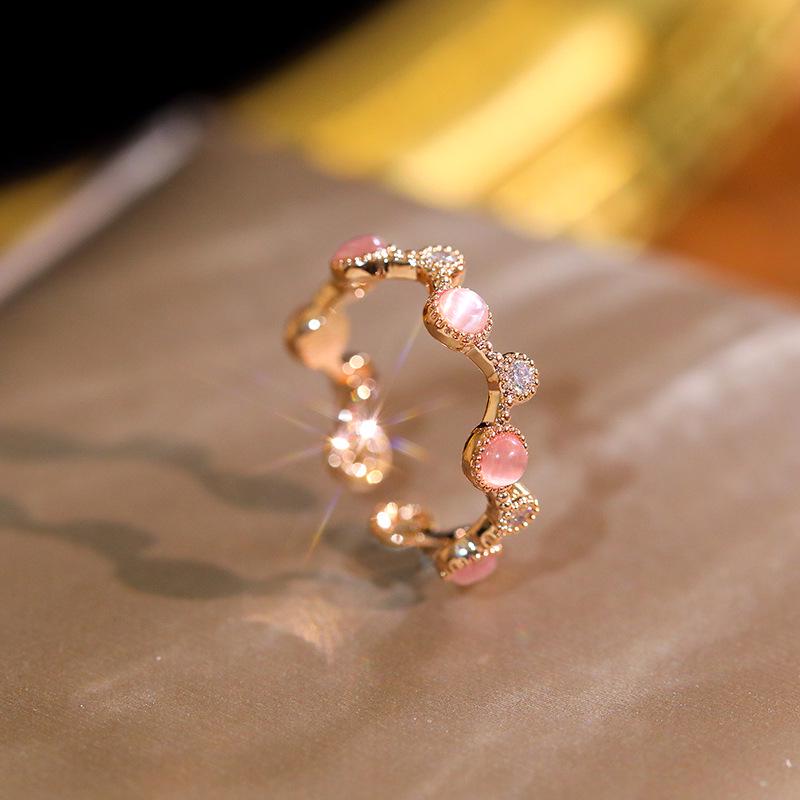 

Trendy Rose Gold Open Ring: S925 Sterling Silver, Niche Design for Women Adjustable