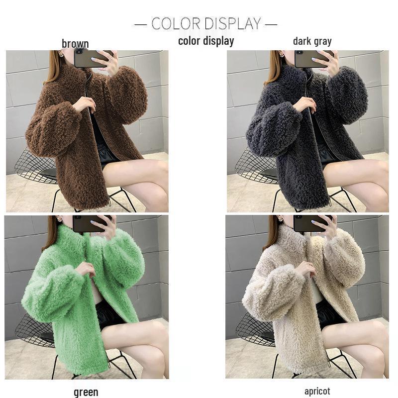 Dámská zimní oboustranná fleecová bunda: Hustý stojáček, hřejivý kardigan na zip