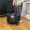 Expandable Waterproof Travel Bag with Universal Wheels and Dry/Wet Separation - Large Capacity for Students, Business, and Maternity Trips