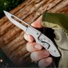 Outdoor Folding Knife Fruit Knife Stainless Steel Camping Knife Mini Mechanical Folding Knife Keychain Carrying Pocket Knife
