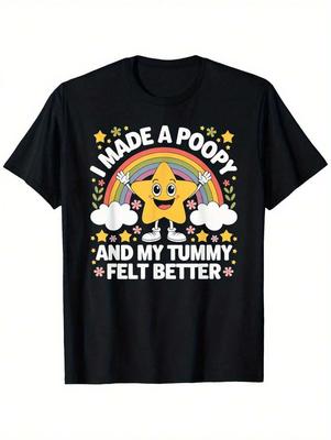 Unisex's Summer Short Sleeve English Letter Graphic Print T-Shirt