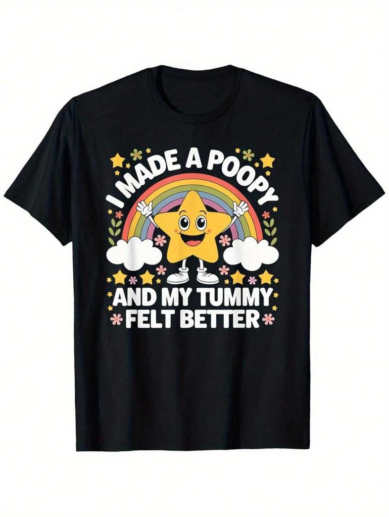 Unisex's Summer Short Sleeve English Letter Graphic Print T-Shirt