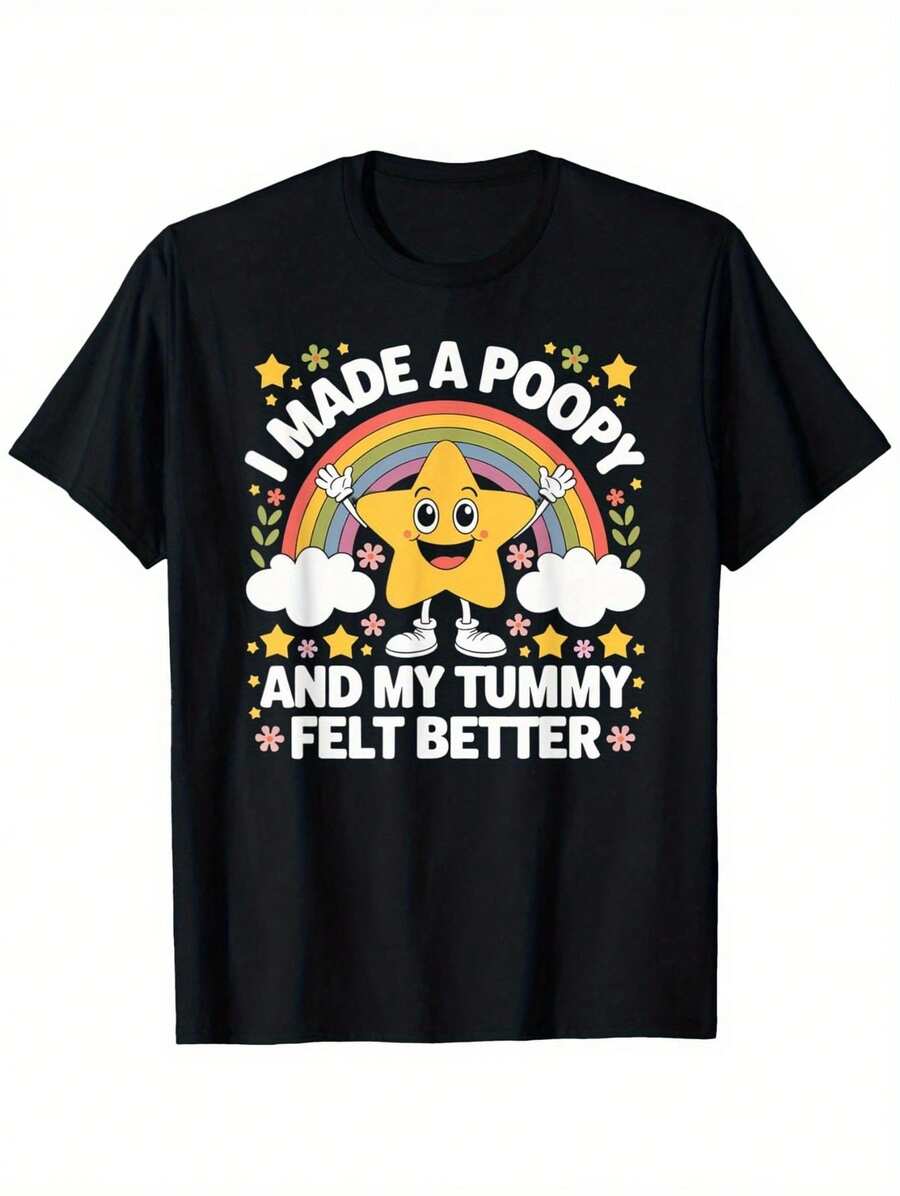 Unisex s Summer Short Sleeve English Letter Graphic Print T-Shirt S