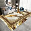 שטיח זהב יוקרתי לקישוט סלון, שטיחים מודרניים אבסטרקטיים לבית ולמשרד, שטיח גדול, שטיחי רצפה רכים לחדר שינה ולפינת ישיבה