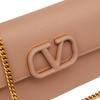 Valentino Vlogo Signature Grain Calfskin Chain Shoulder Bag Clutch Tote Wallet Women Bags Cinnamon-Pink ZW2P0-S93RQR-GF9