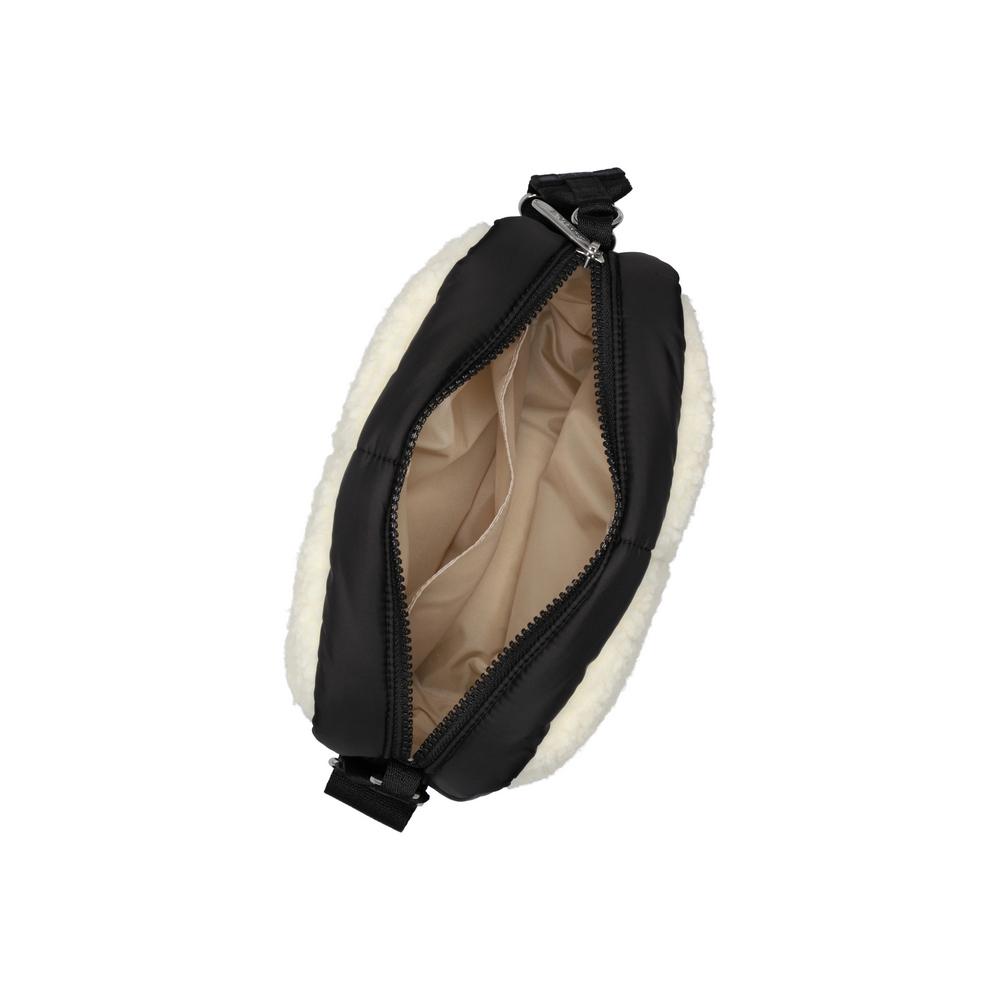 Lesportsac Cream Vegan Sherpa Puppy Cube Crossbody [3976.E979]