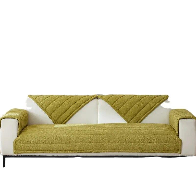 Teddy Samt Sofakissen Herbst und Winter Gepolstertes Kissen Leder Sofabezug Neu Uni Sofabezug Stoff Handtuch Überwurf