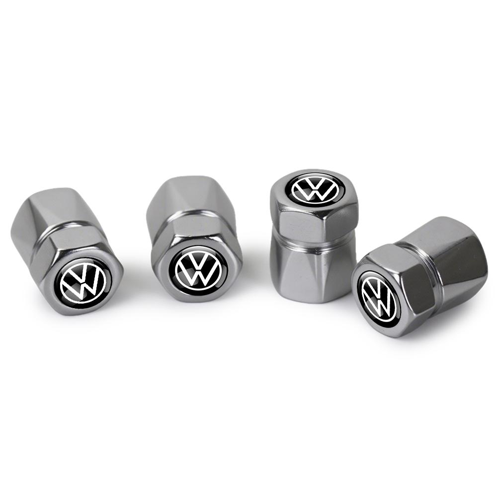 4PCS Car Styling 3D Aluminum Metal Car Wheel Tire Air Valve Caps Cover Valve Cap For VW Rline Passat M161 Tiguan GTI Golf GTD Bora B6