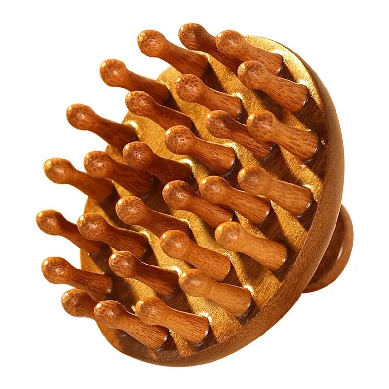 Multi-Functional Head Meridian Comb Wooden Therapy Massage Comb Scalp Massager Natural Sandalwood Hair Brush Body Massage Tool
