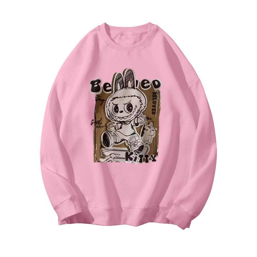 Labubu Women's Pullover 3D Printing Printed Long-sleeved Sweatshirt Fashion All-match Clothing Street Style Hooded Sweater