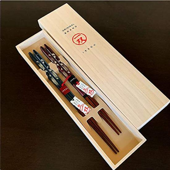 Yamaga Lacquerware Shop Gift Chopsticks Set Sakura Akari Design Pair Chopsticks Made in Japan - - - - Couple's -