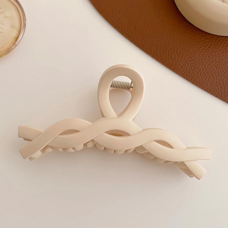 Kvinnlig Elegant Brun Beige Blomma Geometrisk Hårklo Dam Temperament Solid Hårklämma Tandad Hårnål Mode Håraccessoarer