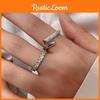 Stylish Adjustable 925 Silver And Zircon Gemstone Ring For Women Perfect Gift Idea
