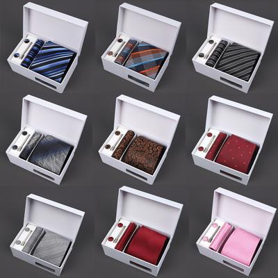 Cravate Homme 2025 Boîte Cadeau Premium Cravate Jacquard Brodée Création de Logo de Cravate