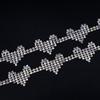 Handmade Heart Rhinestone Claw Chain for DIY Clothing and Decoration