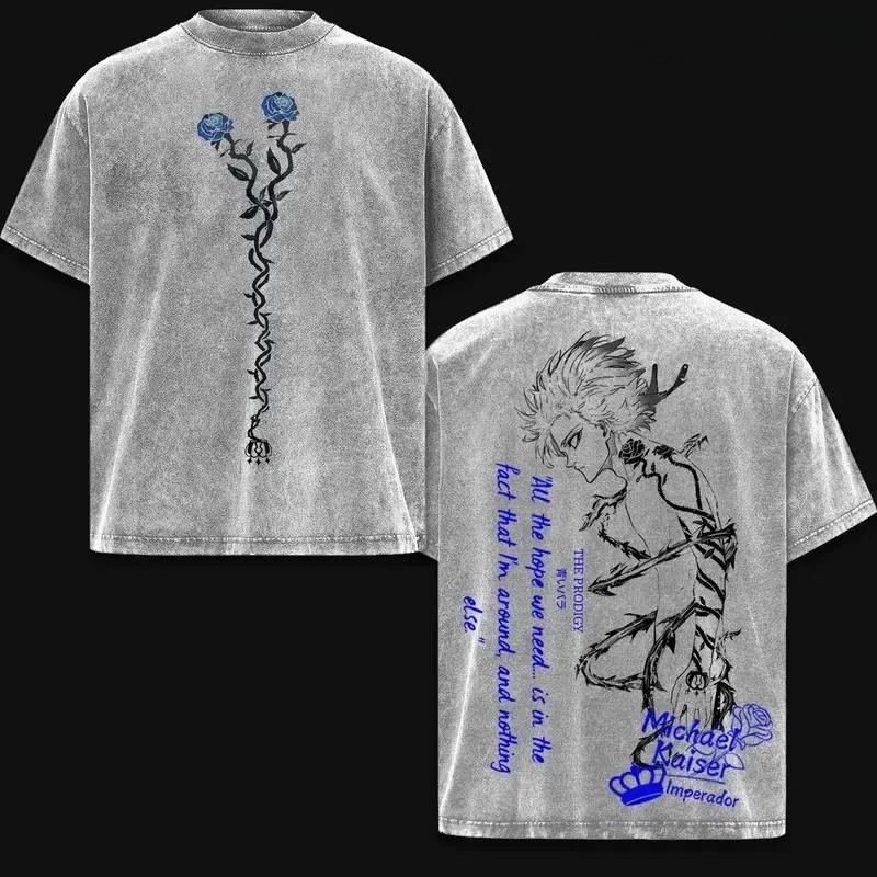 Anime BLUE LOCK Michael Kaiser T-shirt Grafica Uomo Donna Cotone T-shirt