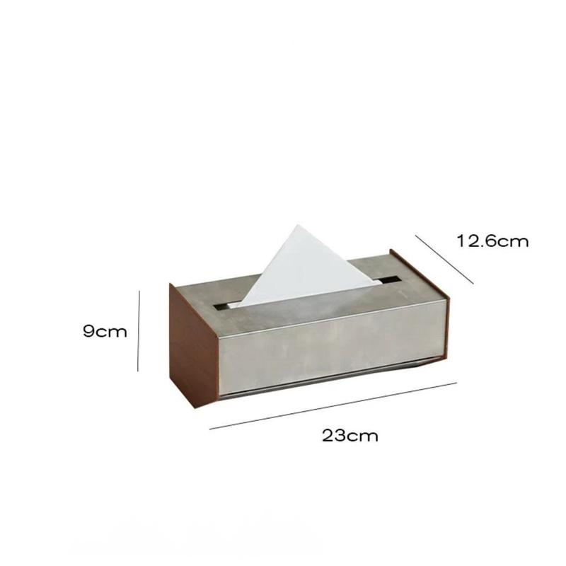 

Luxury Stainless Steel Tissue Box Living Room Upscale Coffee Table Drawer Table Storage Box Paper Drawer Table Decoration