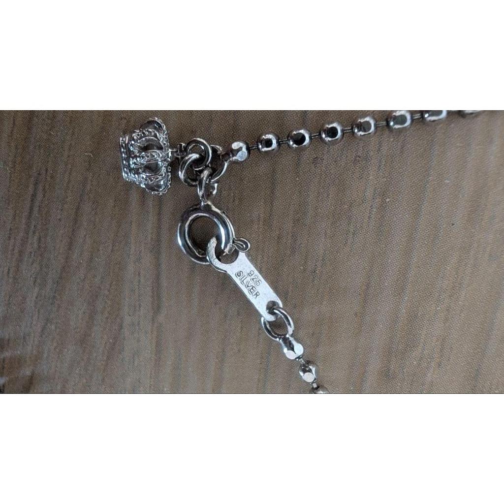Used Justin Davis Hollow Skull Necklace Silver 925