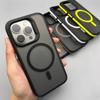 Luxury Magnetic Matte Translucent Armor Shockproof Case For iPhone 16 15 14 13 12 11 Pro Max for Magsafe Wireless Charge Cover