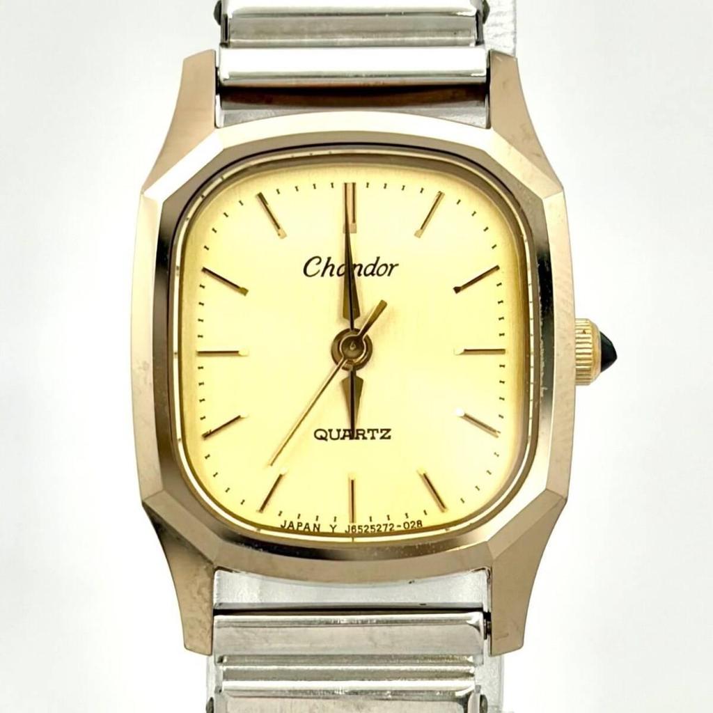 Used [New Battery] ORIENT Chandor Ladies Watch Gold Rectangular J65527-20