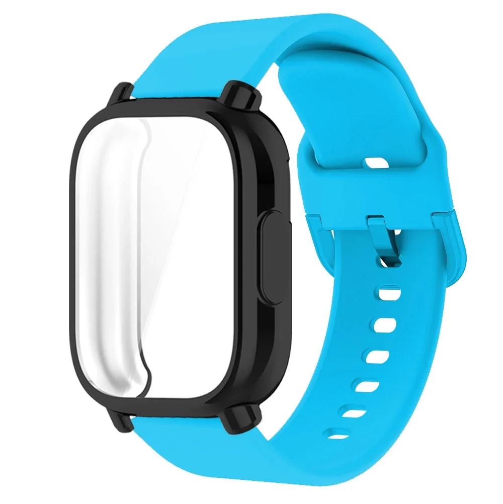 22mm Silicone Strap With Case For Xiaomi Redmi Watch 5 Active Lite Smart Watch Wrist Band TPU Case For Redmi Watch 5 Active Lite