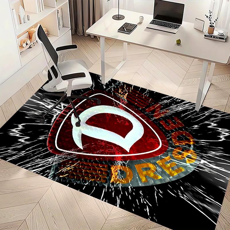 Dresden City Emblem Print Area Rug - Soft, Washable Non-Slip Indoor Mat for Office Chairs, Living Room, Home Office Decorative Rug