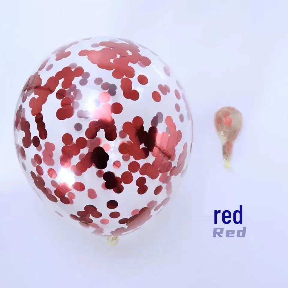 12-calowe przezroczyste balony lateksowe z konfetti i cekinami na wesela, urodziny i uroczystości świąteczne