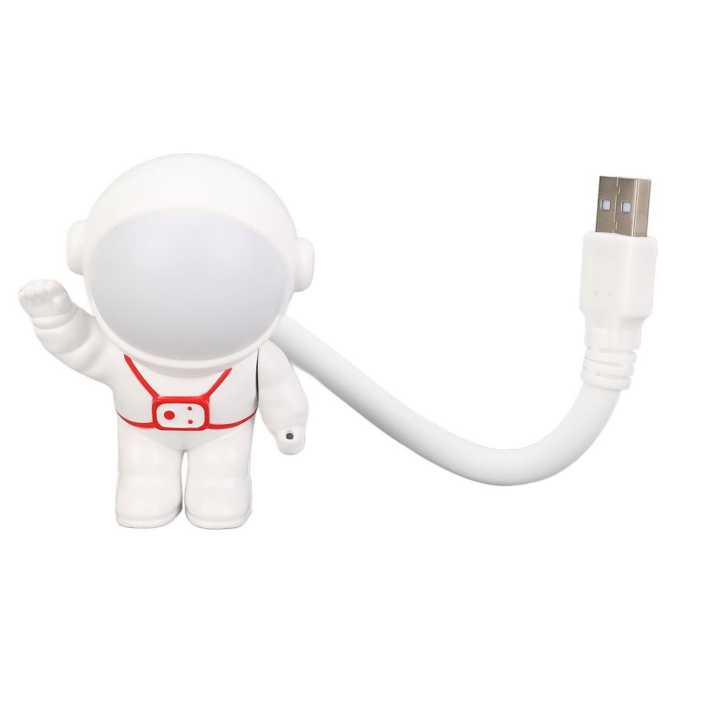 Spaceman Voice Control Night Light USB Powered Dual Color Temperature Dimmable LED Bedside Lamp