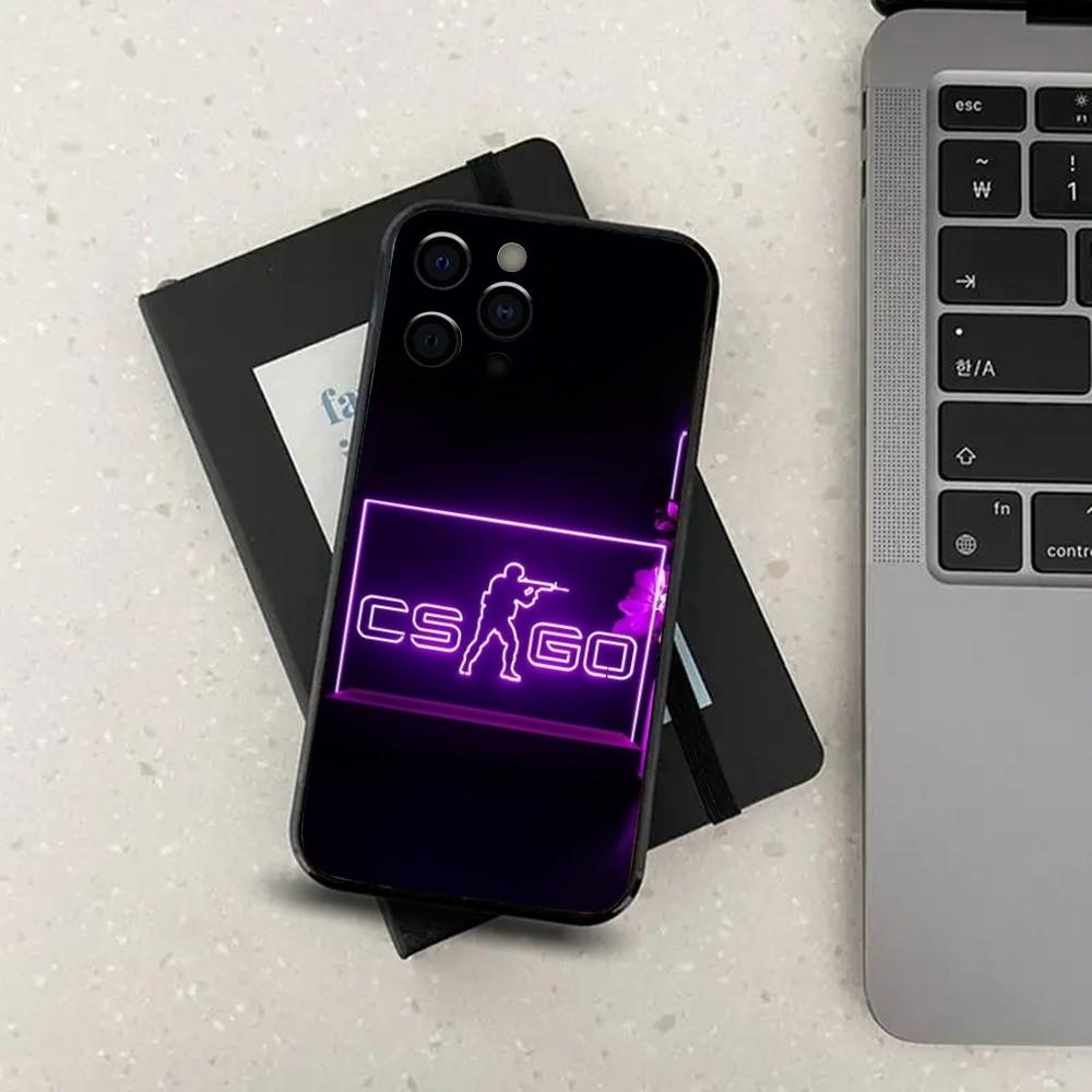 C-Counter Strike 2 CS GO Game Phone Case For Apple iPhone 15,14,13,12,11,Pro,X,XS,Max,XR,Plus,Mini Soft Black Cover