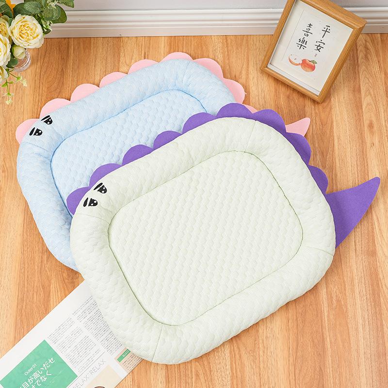 Kennel Dinosaur Series Cool Cushion Soft Cool Cushion Dog Cushion Teddy Small Dog Summer Breathable Pet Bed