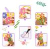 Flower Bouquets Craft Kits Paper Bouquets Making Tool with Ribbon DIY Mothers Day Cards Helper Floral Bouquets Crafts Supply