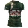 Summer Men's T Shirt 3D Printed American Top Short Sleeve Quick Dry Vintage T Shirt Men's O Neck Pullover Oversized Sportswear