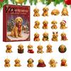 Idées Cadeaux Fêtes d'Hiver Calendrier de l'Avent Chien de Noël 2026, Compte à Rebours 24 Jours avec Pièces Ornements Acryliques 2D Pendentifs Mignons, Amoureux pour Arbre