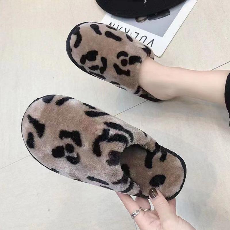 New home soft-soled slippers winter plush warm fluffy shoes fairy wind casual cotton shoes
