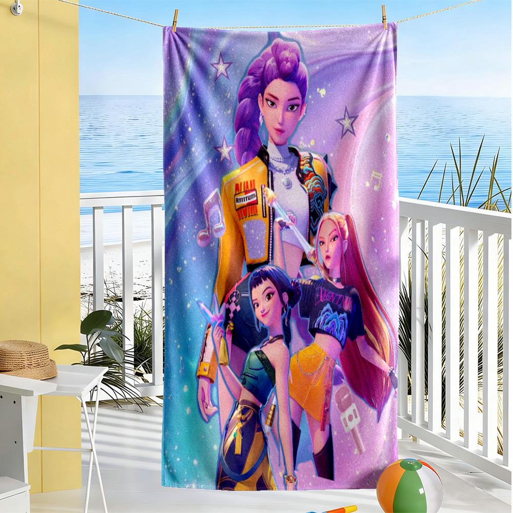 Fantasy Warrior Trio Beach Towel Super Soft Microfiber Quickdry Fabric Comfortable Lightweight Suitable for Swimming, Gym, Camping, Yoga Vacation