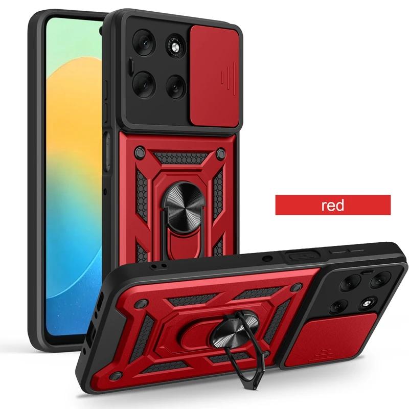 For Motorola Moto G86 5G Case Shockproof Armor Magnetic Holder Ring Case For Moto G86 G 86 MotoG86 Slide Lens Protect Cover