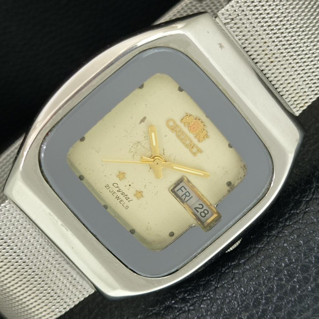 

VINTAGE ORIENT CRYSTAL AUTOMATIC 46941 JAPAN MENS ORIGINAL DIAL WATCH a703478-1